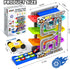 2 3 10 18+ aotipol Toddler Toys for Year Old Boy Girl, Double-Track Car Ramp Toy with Pull-Out Parking Lots & Mini