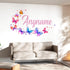Custom Nursery Room Wall Personalized Girl Name with Butterfly Stickers Wall Decal