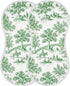 decor gift Countryside 4 Pack 22x11in Cotton Large Burp Cloths for Baby Breathable Euoproean Green Baby Feeding Cloth