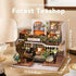 Flever DIY Miniature Dollhouse Kit - Creative Forest Teashop Room with Furniture