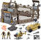 fisca Military Toys Set, Army Base Playset with Soldiers, Vehicles, and Gear for Kids 3+ Year Old