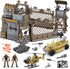 fisca Military Toys Set, Army Base Playset with Soldiers, Vehicles, and Gear for Kids 3+ Year Old