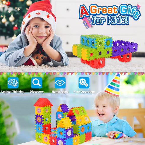 FUBAODA Building Blocks for Toddlers & Kids, 180 Pcs Toy Building Sets, STEM Interlocking Building Toys