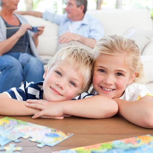 Puzzles for Kids Ages 4-8 - 14 Pack Wooden Jigsaw Puzzles, 30 Pieces, Preschool Educational Learning Toys Set