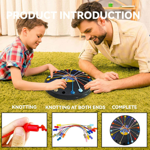RQAMRCU Brainy Knots Rope Untangling GameChildren's Rope Challenge GameStrategy Untangling Challenge Puzzle Suitable