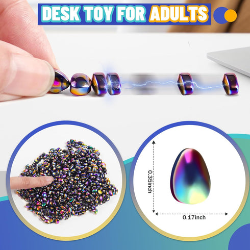 500pc Fidget Toys For Teen Boys Adult, Metal Cool Gadgets Gift Quiet Office Desk Sensory Stress Fidgets Beads Balls