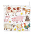 3 Pack 12 12 Inch Cow Pig Sheep Chick Burp Cloths for Boys Girls, Farmhouse Animals Muslin Washcloths, Newborn Face