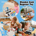 3 4 5 6 7 8 9 3-12 Wooden Cash Register for Kids with Shopping Cart Rechargeable Kid Cash Register with Scanner Gift
