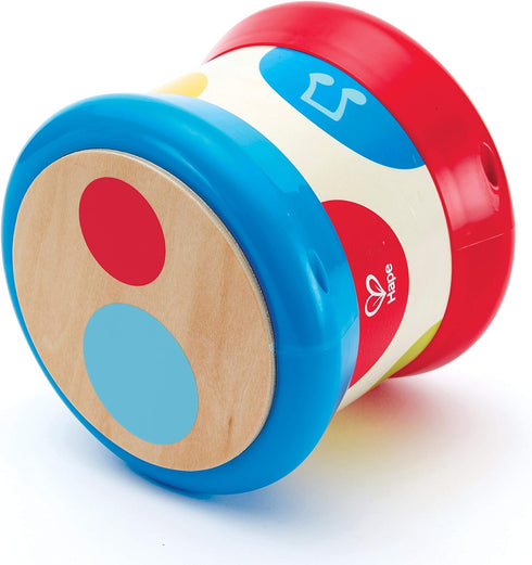 Hape Baby Drum - Colourful Rolling Drum Musical Instrument Toy for Toddlers, Rhythm & Sound Learning, Battery Powered