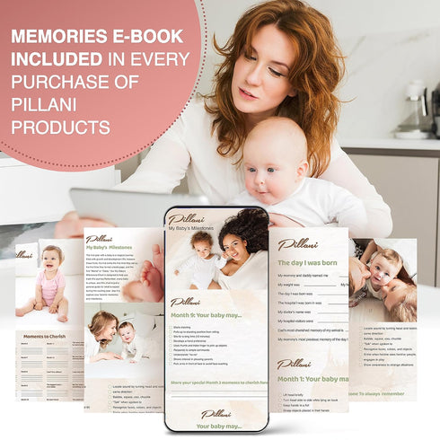 PILLANI Nursing Pillow, Breastfeeding Pillows for Enhanced Safety & Comfort for Mom & Baby, Removable Cotton Cover