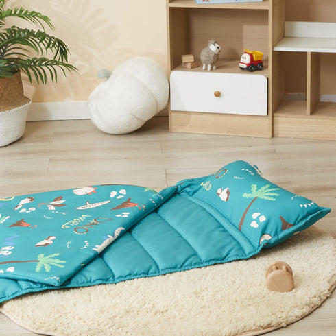 MORAIS 52" 20" Toddler Nap Mat with Pillow and Blanket, x Lightweight and Soft Nap Mat for Preschool, Daycare, Travel