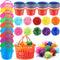 Wenqik 50 Pcs Plastic Easter Baskets for Kids Bulk 4.3 x 6.7