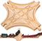 CroBlissful Wooden Train Track Accessories, Forked Wooden Train Tracks Expansion Multi Way
