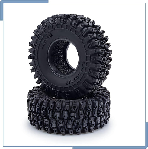 4PCS Soft Rubber 1.0" Wheel Tires Foam Insert 58MM for 1/18 TRX4M Upgrades 1/24 SCX24