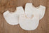 GZMM Baby Bib for Girls, Reversible Waterproof Handmade Natural Cotton Drool Bib 2 Pack (off-white, 0-12 months)