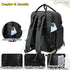 Backpack Expandable Diaper Bag for Dad and Mom Large Capacity Baby Diaper Bag with Premium Leather, Changing Pad