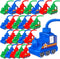 Tanlade 24 Sets Traffic Vehicle Party Favor Supplies, 10 oz Plastic Train Shape Cups with Straws for Birthday