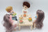 5 Assorted Salad with Plate for Dollhouse Miniature Food - 1:6 Scale Realistic Clay Food