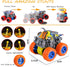 Monster Truck Toys - 4 Pack Friction Powered Toy Cars, Push and Go Car Truck Playset for Boys and Girls Aged 3-7