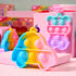 30 Packs 6 JOYIN Valentines Day Gift Cards with Pop Bubble Keychains, Designs Mini Colored Pop, Multi-Shape Stress