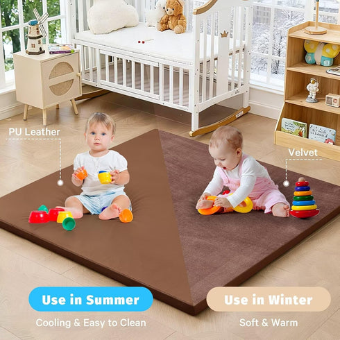 50 50 Tummy Waterproof Baby Play Mat for Floor Memory Foam * Cushion Playpen Playmat Time Crawling Mat Nursery Rug