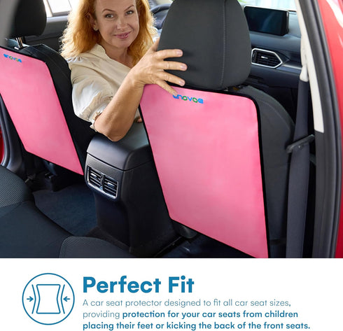 Set 2 16.8x32.8inch Enovoe Kick Mats - of - Back of Seat Protector for Kids Feet - Car Seat Back Protector - Shields