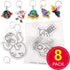 Baker Ross Ltd Solar System Super Shrink Keyrings, Arts and Crafts for Kids, Pack of 8