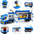 City Police Mobile Command Center Truck Building Blocks, Mobile Police Unit with Cop Cars, STEM Toy Kit