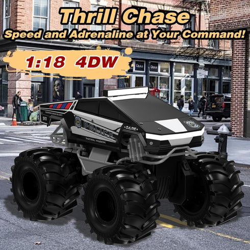 1:18 2.4 4WD 360 6+ Police Remote Control Car, Cyber Truck Remote Control Car, GHz Waterproof Amphibious RC Cars, All