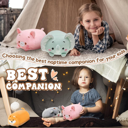 6 8 Inch 2) Leitee Pcs Stuffed Animals Plush Bulk Cute Plushies Toys Plush Pillow for Boys Girls Birthday Gifts Box