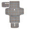 CHUROUSY Brown Plaid Checkered Portable Diaper Changing Pad with Wipes Holder, Geometric Gingham