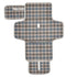 CHUROUSY Brown Plaid Checkered Portable Diaper Changing Pad with Wipes Holder, Geometric Gingham