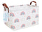 LANGYASHAN Cartoon Storage Basket, Rectangular Canvas Fabric Bin with Handles for Organizing Home Kitchen Toys (Rec