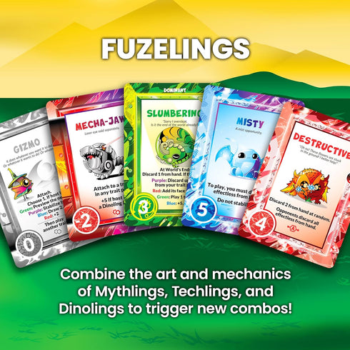 Doomlings 120 5-in-1 8+, 26 Card Game: Legends of Enderas Variety Expansion New Cards, Bundle (Mythlings, Techlings