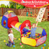 3 in 1 Kids Play Tent with Baby Ball Pit and Play Tunnel, Indoor Outdoor Playhouse for Toddlers, Best Birthday Gifts