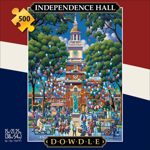 500 21.25 15.00 Buffalo Games - Eric Dowdle - Independence Hall - Piece Jigsaw Puzzle for Adults -Challenging Puzzle