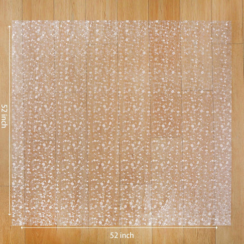 Plastic Splat Mat for Baby, Easy Cleaning Vinyl Floor Mat for Eating Messes, Waterproof High Chair Floor Protector
