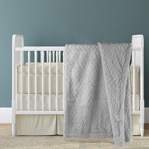 Baby Blanket Flannel, Cozy Throw Blankets for Newborn Infant and Toddler, Super Soft Warm Receiving Blanket (Grey 30 *