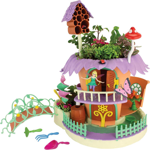 My Fairy Garden Nature Cottage Toy Figurine and Plant Kit - Grow Your Own Magical Garden with Fairy Isla, Ages 4+