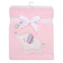 Bedtime Originals Elephant Dreams Appliqued Soft Fleece Baby Blanket - Pink