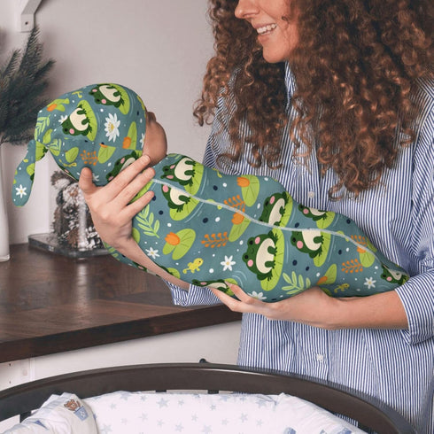 Jarverce Frog Swaddle Blanket, Soft Swaddling Blanket Baby Clothes, Frog Baby Stuff