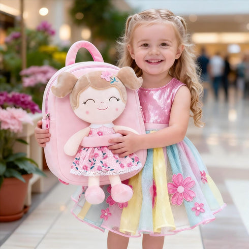 Backpack Backpack Gloveleya Toddler Baby Girl Gift Plush Bag Diaper Bag Plush Printed Sakura