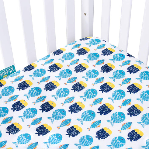 2 Pack Crib Sheets Fitted, Crib Sheet Fits for Standard Crib Mattress, Toddler Sheets for Baby Boys & Girl