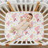 SDMKA 27x39 Inch Pink Orange Mushrooms Crib Sheets for Boys Girls - Portable Microfiber Fitted Crib Sheet for Playard