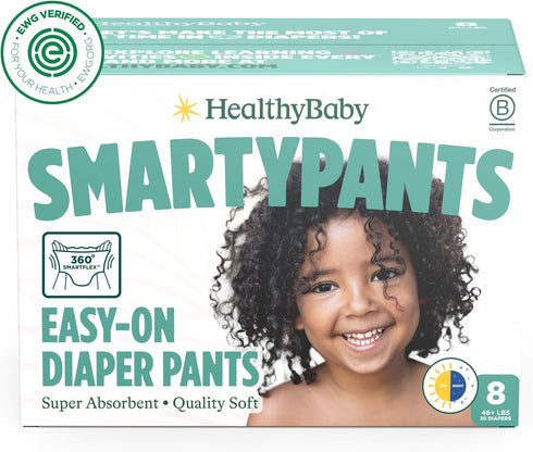 HealthyBaby Size 8 Pull Up Style Training Pants (30 Count) Easy Pull-On