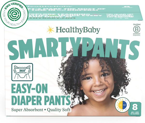 HealthyBaby Size 8 Pull Up Style Training Pants (30 Count) Easy Pull-On