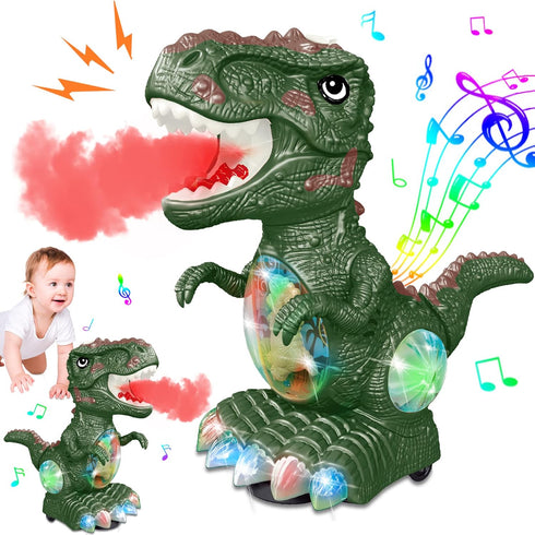 Dinosaur Toys for 1-2 Year Old Boy - Roar Music and Lights Toddler Toys, Electric Dinosaur Toys for Kids 1-3