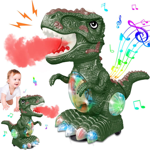 Dinosaur Toys for 1-2 Year Old Boy - Roar Music and Lights Toddler Toys, Electric Dinosaur Toys for Kids 1-3