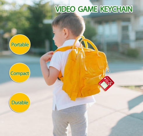 15Pcs Video Game Keychain Party Favors, Mini Game Console Fidget Toys Bulk for Kids Classroom Prizes