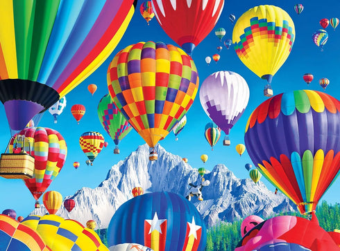 RoseArt - Kodak Premium - Balloons Over a Mountain - 1000 Piece Jigsaw Puzzle for Adults